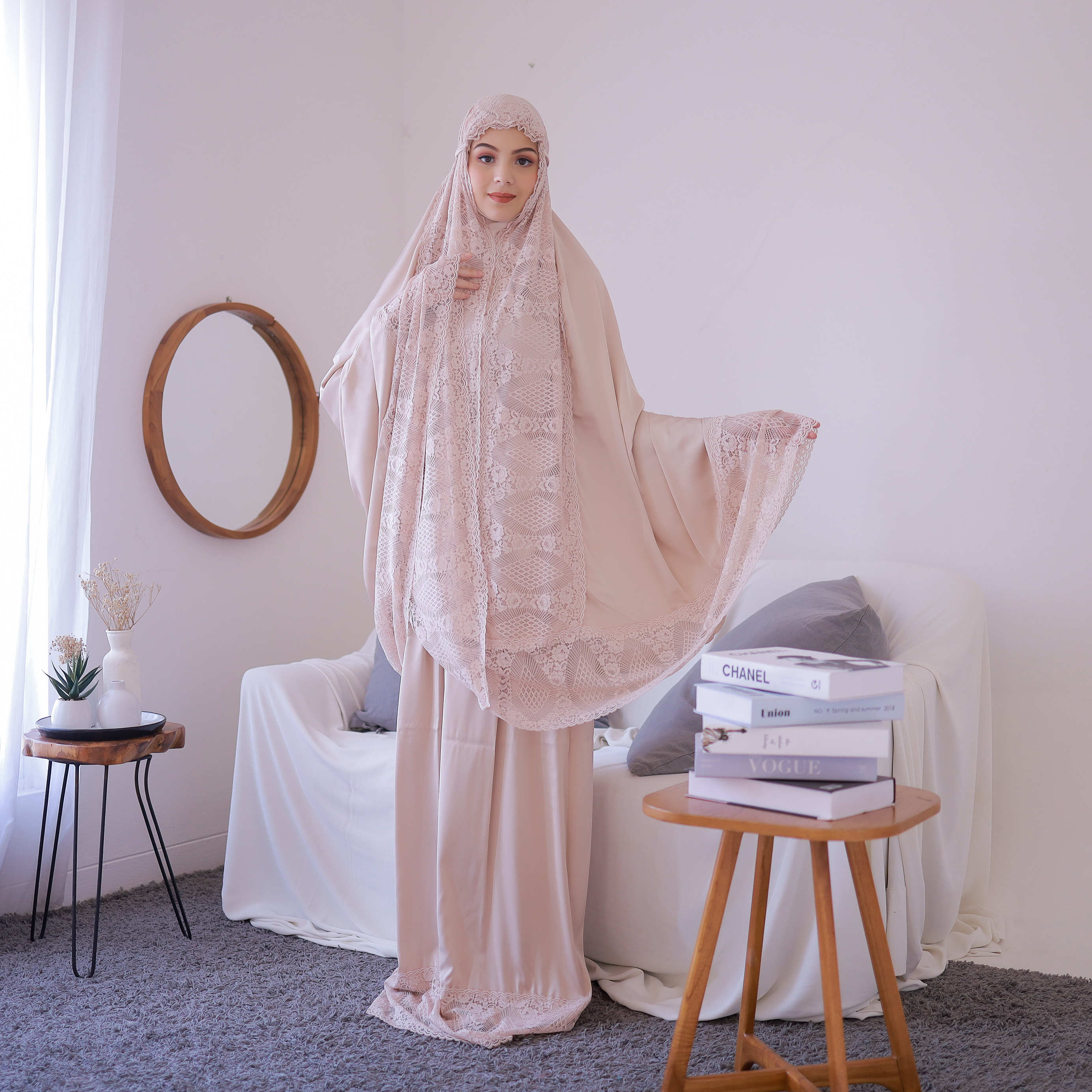 Prayer Robe_Aina_Aisha Series_C/Champagne