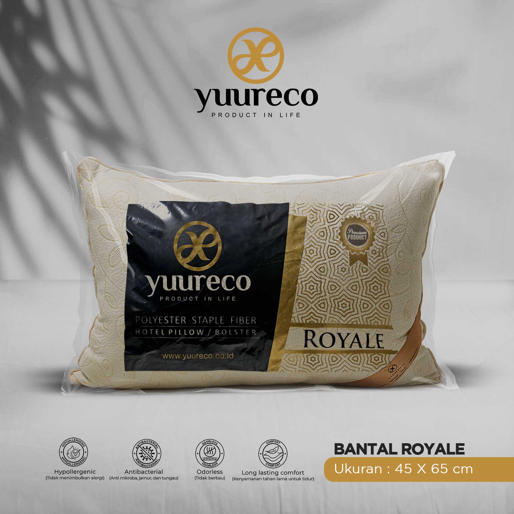 Pillow Royale Soft 45 x 65 - Hollow Conjugated Silicone Grade SS