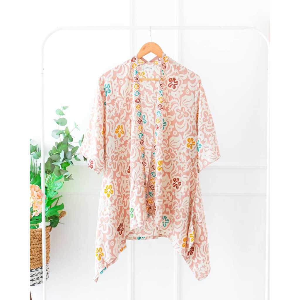 Outer Batik Coletan - Long Sleeve Outer Cardigan Vest for Women by Caviar Wear