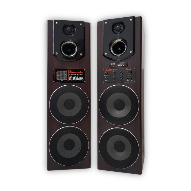 Pair of Double 8" Active Speaker With Mp3, USB, SD, Bluetooth