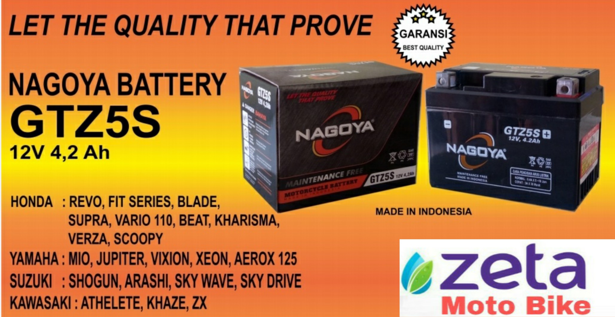 ACCU BATTERY MOTORCYCLE