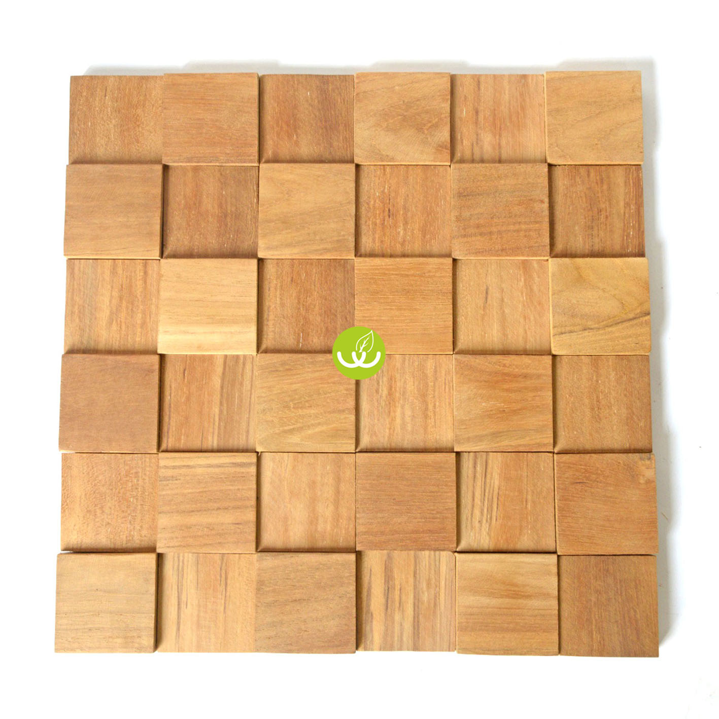 Wall Cladding Cube Teak Natural | Inaexport